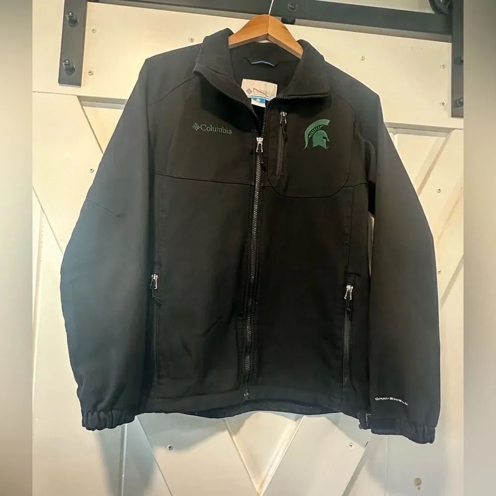 Columbia Michigan State Soft Shell Coat size small